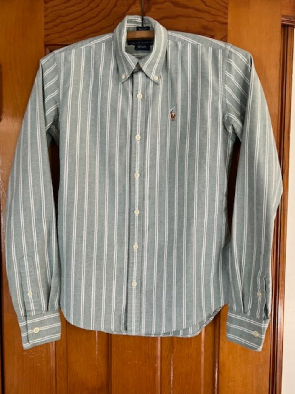 Ralph Lauren Striped Cotton Oxford Long-Sleeve Slim Fit Shirt Boys Size 0